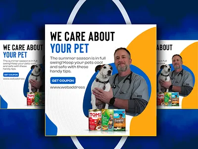 Social Media Pet Food Post And Health Care Banner Design facebook flyer google banner ads graphic design healtcare instagrampost motion graphics petsbanner social media post web banner