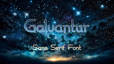 Galvantur sans serif font font futuristic graphic design legible modern type poster sans sansserif title type typeface typography