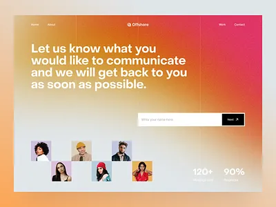 Contact us - Exploration contact us design desktop exploration gradient page studio ui userinterface website
