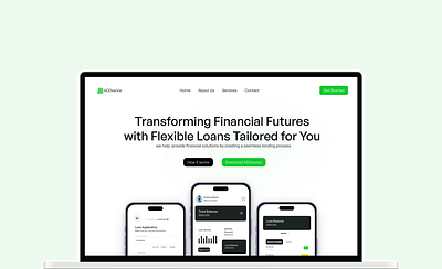 ADDvance Landing Page design ui vector