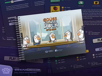 Goose Goose Duck branding design gui icons illustration interface logo punchev ui ux