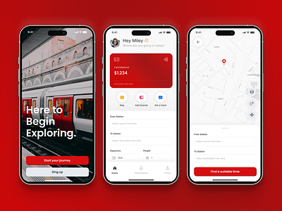 Metro App app crowd design icon line metro metro app red redesign sale smart subway time ui ux
