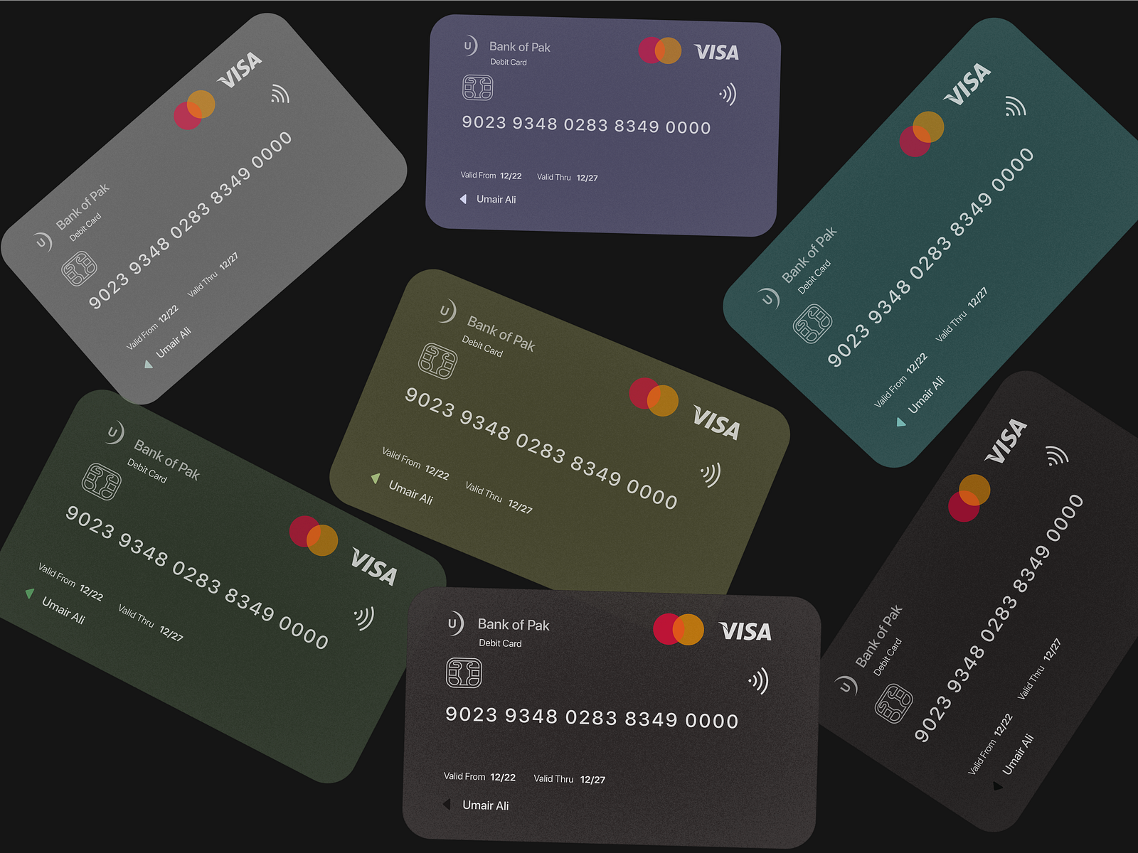 Bank Card by Umair Ali on Dribbble