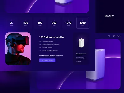 Xfinity landing page design animation best blue branding clean comcast deals figma illustration internet landing page mobile modern design photoshop provider sale ui ux webdesign xfinity