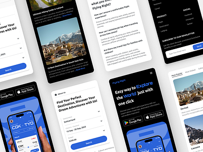 Flying Right - Flight Ticket Booking Responsive Landing Page booking clean design design inspiration landingpage mobile website responsive responsive website ticket ticket booking travel travel app ui uiux ux
