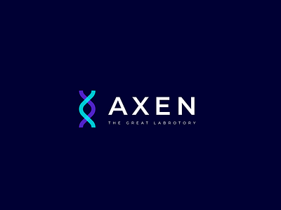 A New Minimalist Logo Design Based on DNA | Modern | Science art axen branding cool creative design dna graphic design illustrator inspiration lab line logo minimal modern new professional science unique vector