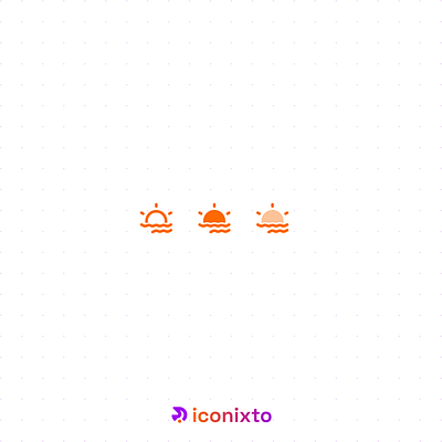 Sunrise icons | Iconixto 🧡 app designs design duotone free graphic design icon design icon library icon pack icon set icons iconset illustration linear icons solid icons sun rise ui ui ux design user interface icons ux design weather app icons