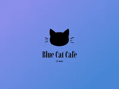 Blue Cat Cafe - Logo branding design graphic design illustration logo minimal