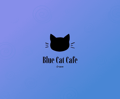 Blue Cat Cafe - Logo branding design graphic design illustration logo minimal