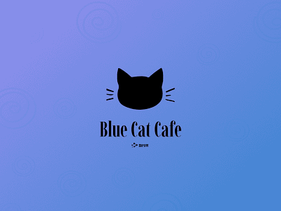 Blue Cat Cafe - Logo branding design graphic design illustration logo minimal