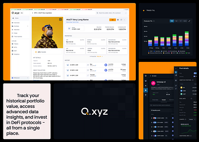 Command Center for DeFi, Crypto Platform animation branding cards chart components dashboard defi graphic design history nft overview platform ui