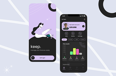 Keep - Mobile App app banking cash design mobile ui
