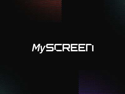 MyScreen — Logotype black and white blink branding colors geometric grid identification logo logotype minimalistic myscreen simple smartphone