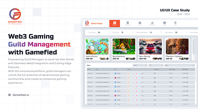 Gamefied - Web3 Gaming Guild Management case study design figma gaming ui ux web web3.0