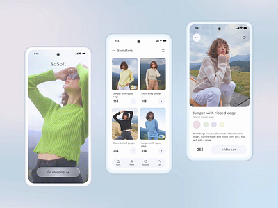 SoSoft - Ecommerce UI /Clothing App app design app development application application design brand app clothes clothing app design ecommerce app ionic ionic framework store app ui