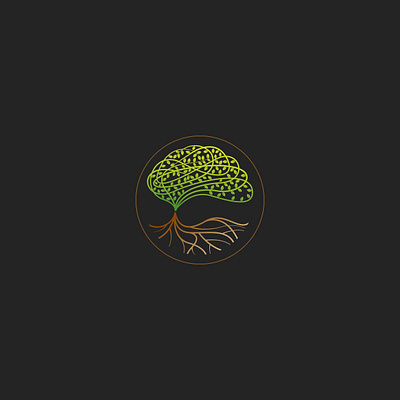 Brain logo design with tree connect design tree brain tree brain logo