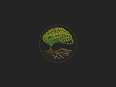 Brain logo design with tree connect design tree brain tree brain logo