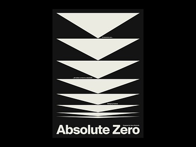 ABSOLUTE ZERO Poster 2d adobe artwork design graphic graphic design graphics illustrator minimal photoshop portfolio poster poster design posters print text type typographic typography visual