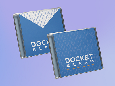 Docket Alarm CD Cover branded materials branding graphic design legal design merch outreach materials
