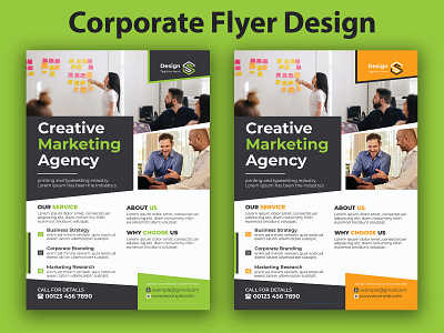 Corporate Flyer design Template a4 advertisement agency brand branding company corporate creative design file flyer marketing modern post poster print print ready professional template vector