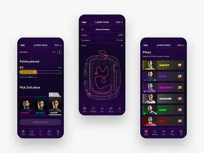 Drone Racing League - Game App android app drl drone racing game game play interactive ios live event native pilots product design real time ui ux