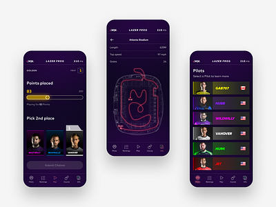 Drone Racing League - Game App android app drl drone racing game game play interactive ios live event native pilots product design real time ui ux