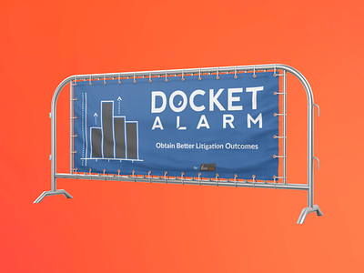 Docket Alarm Booth Design banner booth design conference materials design graphic design marketing sign signage