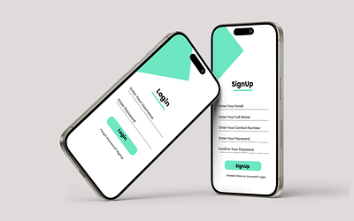 Login+Signup 3d app login ui mobile design mobile interface signup ui ui