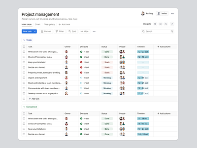 Project management webapp complex data table dashboard data anal notion project management project management webapp saas design task task assignee task management task management app task organize task web app to do todoist uiux web app webapp