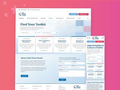 LHA Trust Funds | Toolkit Landing Page brand content desktop filter filter interaction filtering healthcare medical mobile mobile design product design search search interaction toolkit ui design uiux user experience user interface ux web design