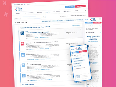 LHA Trust Funds | Toolkit Search Results brand content desktop healthcare layout medical mobile page design product design results results page search search results search results page ui uiux ux web web design website design