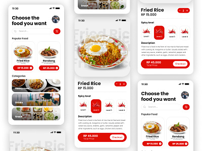 Food app app design figma graphic design illustration ui ui ux ux