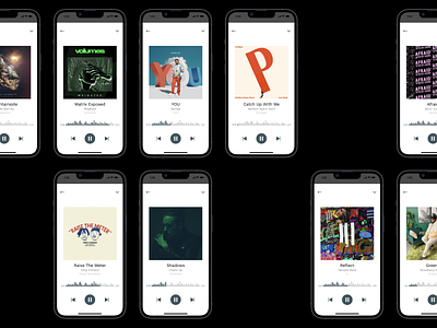 Music Player Library app apple music artist audio audio player boombox design fm library mic music music player online streaming play playlist podcast podcasting radio spotify user interface