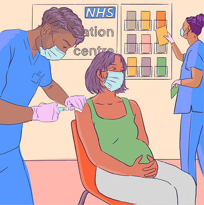 Covid Vaccine 2021 covid covid19 health illustration nhs pandemic pregnancy pregnant then screwed procreate vaccine vaccines