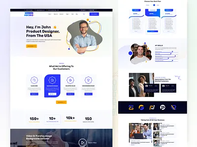 Personal Portfolio Landing Page Design for WordPress Website landing page personal website portfolio portfolio website ui uiux design wordpress wordpress website