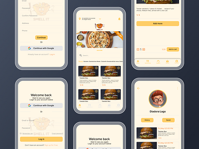 Restaurant app design app design landing page restaurant design ui ux website design