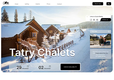 Tatry Chalets - Hotel website booking branding design explore high tatras holiday hostel hotel mountains reservation skiing sport tourism tourist travel vacation website winter