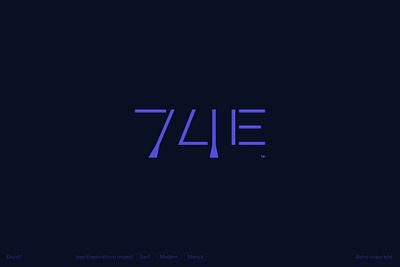 D7 bold font font design graphic design logo minimalist stencil typography