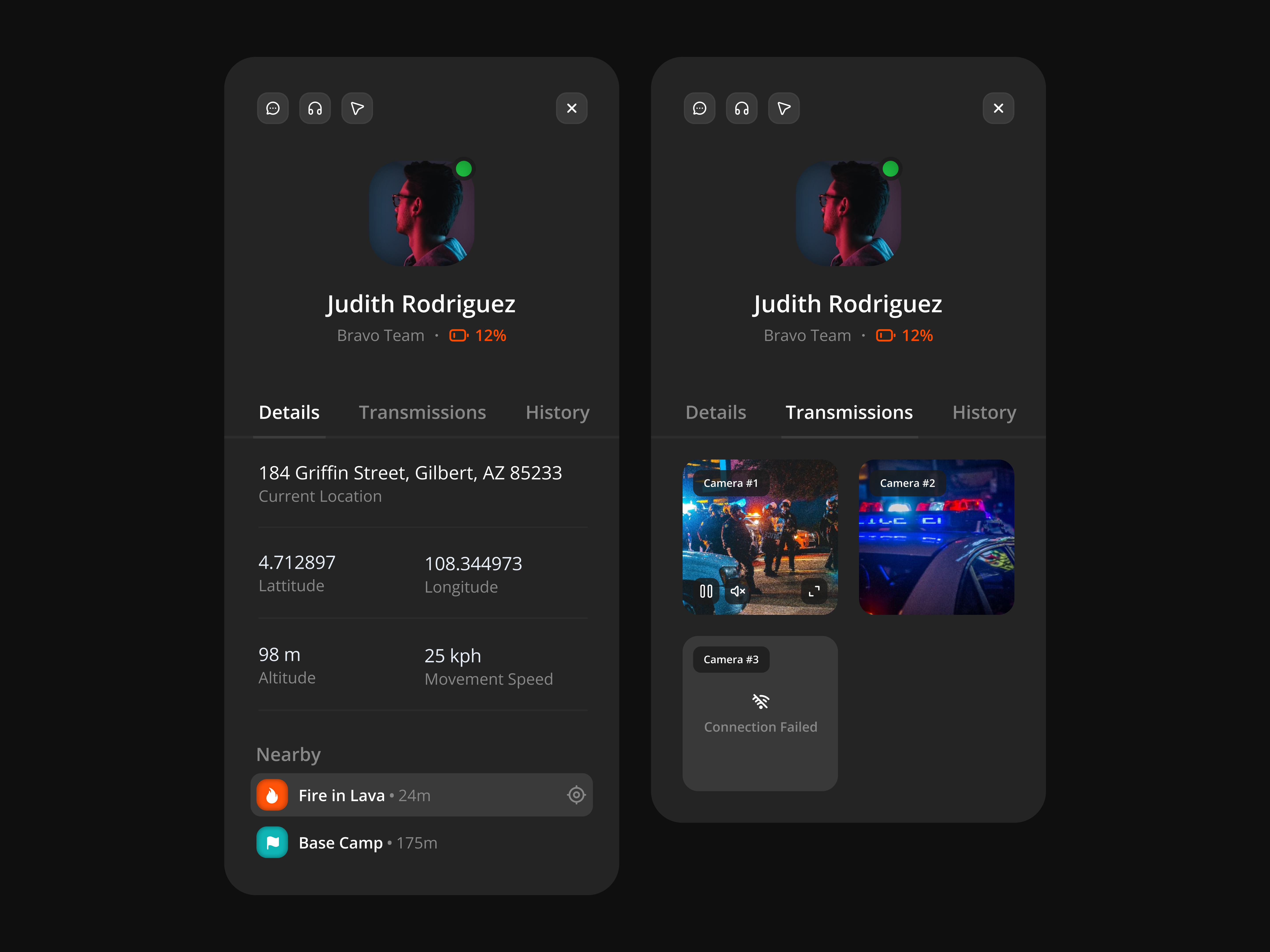 Connect - User Preview app component design interface ui ux web