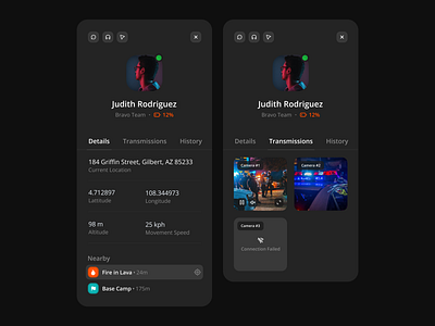 Connect - User Preview app component design interface ui ux web