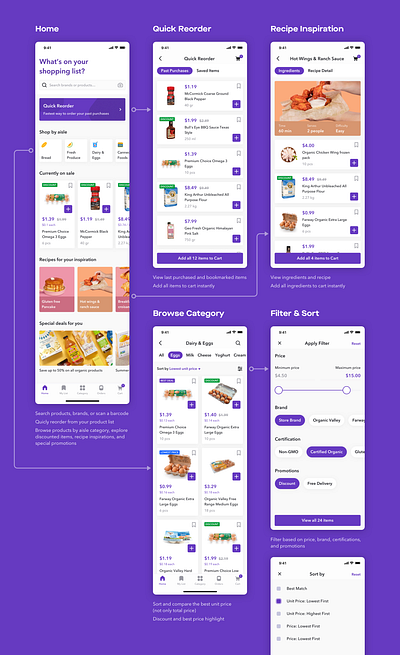 Grocery App layout design ui uiux uiuxdesign ux