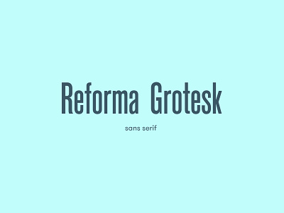 Reforma Grotesk branding design font graphic design grotesk identity lettering reforma sans serif type typography ui