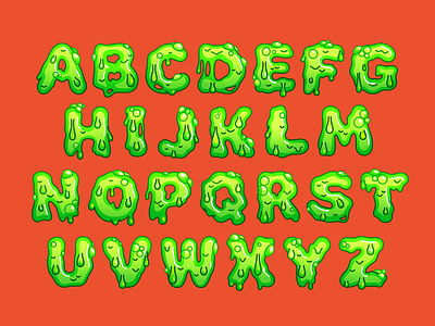 Slime font aftereffects animation emoji font halloween mishax motion graphics slime type typography ui