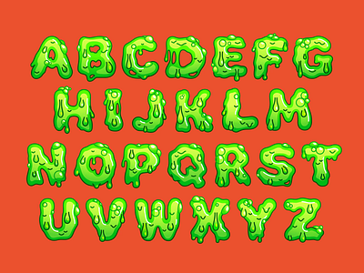 Slime font aftereffects animation emoji font halloween mishax motion graphics slime type typography ui