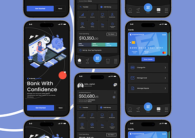 FINANCENCE: Bank app UI b2b banking fintech graphic design saas ui