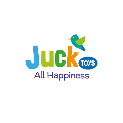Juck toys (logo concept) bird brand brand design brand identity branding custom logo graphic design happy hummingbird logo toys