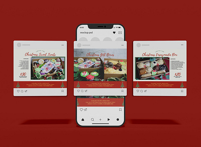 Instagram Campaign: Bakery Christmas Promotions branding graphic design