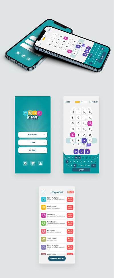 Minimalist word game for mobile apk design app design mobile app design mobile application design
