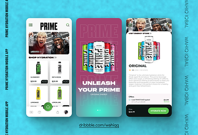 PRIME Drink By KSI and Logan Paul🥤Shopping App Concept 📱 app boxing branding design drink energy drink fighter figma hydration ksi logan paul prime shopping stylish ui ux youtube