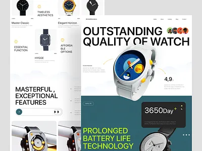 WristWonders - Watch Landing Page apple watch clock design e commerce website ecommerce ecommerce website fashion homepage landing page shopping store time ui watch watch landing page watch store web web design website website design